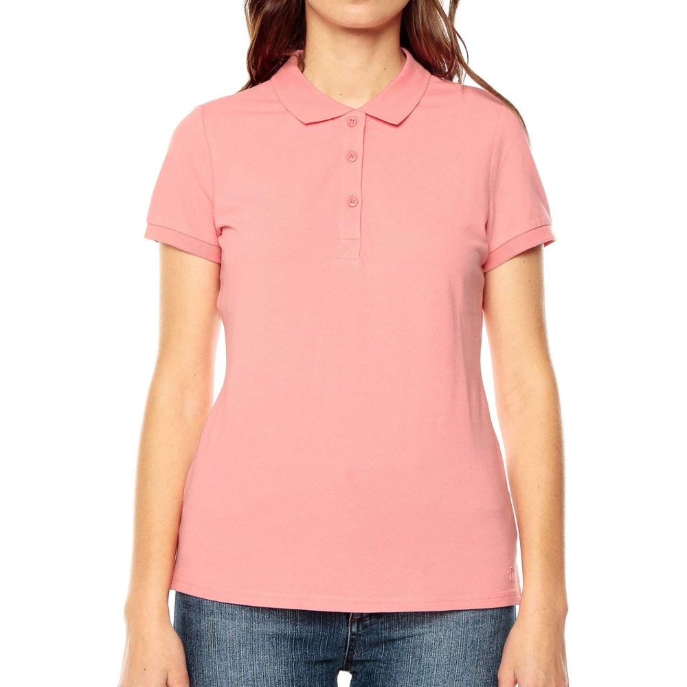 camisa polo rosada de mujer