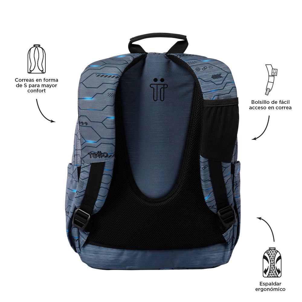 Mochila Totto Acuarela Z04 Azul Oscuro – La Rodali